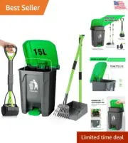All-in-One Dog Poop Trash Can Set - Convenient Clean-up - Indoor/Outdoor Use