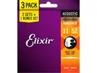 Nanoweb Phosphor Bronze (11-52) 3 Pack Custom Light | Elixir