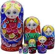 Nesting Dolls Stacking Dolls Russian Dolls 7 Pieces Wooden Russian Nesting Dolls Matryoshka Home Decor Ornaments Gift Russian Dolls Craft Gift Matryoshka Dolls Russian Nesting Dolls