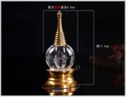 4.5“ Buddhist Tibetan Lotus Pagoda Alloy Crystal Sacrifice Pagoda Bodhi Pagoda