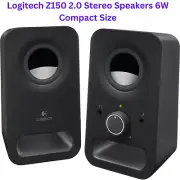 Logitech Z150 2.0 Stereo Speakers 6W Compact Size Headphone & Auxiliary Jack