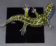 Silver Lizard Brooch
