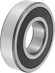 X AUTOHAUX 6311VV Deep Groove Ball Bearings 55x120x29mm P4 Double Rubber Seal Lubricated Bearings 1 Pcs Car Scooter Skateboard Wheel Universal Silver Tone,Black