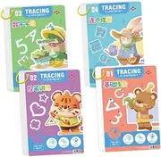 STARTIST 4Pcs Pen Control Training Book Handwriting Workbook Learning Activities Tracing and Pen Control Activity Book for Girls Boys