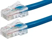 Monoprice ZerobootCat5e Ethernet Patch Cable - Network Internet Cord - RJ45, Stranded, 350Mhz, UTP, Pure Bare Copper Wire, 24AWG, 1ft, Blue