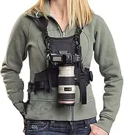 [Nicama] Camera Strap Carrier Chest Harness Vest with Mounting Hubs & Backup Safety Straps for Hiking Canon 6D 5D2 5D3 Nikon D800 D810 Sony A7S A7R A7S2 Sigma Olympus DSLR Cameras