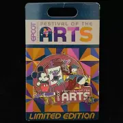 LE Epcot Festival of Arts Mickey Donald Figment Chip 5 Anniversary Disney Pin