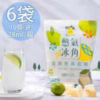 在飛比找誠品線上優惠-【憋氣檸檬】100%原味檸檬冰角6袋(28mlX10個/袋)