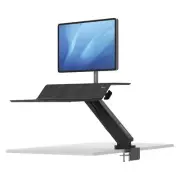 Fellowes� Lotus RT Sit-Stand Workstation, 48w x 30d x 49.2h, Black