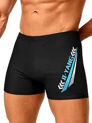 [Sexy Code 1701] Mens Swim Jammers Athletic Swimwear Quick-Dry Shorts Square Leg Swimsuit