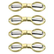 4 Pcs Folding Scissors Non-Rust Portable Mini Scissors Travel Small Shear Gold