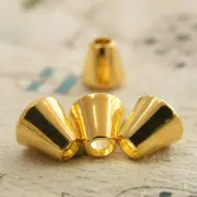 4PCS 18mm Strap Adjusters Stopper Cap String Bell Cord Lock Cord End Cap Gold