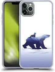 Head Case Designs Officially Licensed Alyn Spiller Polar Bear Animal Art Gel Case [Military Grade Protection] Compatible with Apple iPhone 11 Pro Max