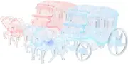 2pcs Carriage Candy Box for Weddings and Showers Stylish Transparent Favor Boxes Creative Design for Celebrations Moderate Capacity Candy Holders