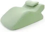 Bed Pillow,Memory Foam Back Pillow,Reading Pillow, Large Back Cushion,on The Bed,Stomach Sleep, for Sitting Up,Lying,Backrest in Bed,with Phone, Reading (Green)