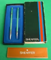 VTG SHEAFFER BALLPOINT PEN AND PENCIL SET WHITE DOT NIB