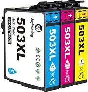 JoyPrinting 503XL Ink Cartridges Multipack Replacement for Epson 503XL Ink Cartridges for Epson Workforce WF-2960DWF WF-2965DWF XP-5200 XP-5205 Printers (1 Yellow, 1 Cyan, 1 Magenta 3-Pack)