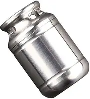 Healeved Keychain Vial Titanium Case Waterproof Vials Emergency Bag Titanium Container Portable Insulated Pocket Carabiner Travel Pill Organizer Cylinder Capsule Cooler Pen Wallet Silver