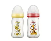在飛比找Yahoo!奇摩拍賣優惠-瘋狂寶寶**貝親 母乳實感彩繪玻璃奶瓶160ml(蜜蜂/長頸