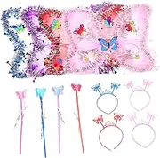 WOFASHPURET 4 Sets Three Pieces of Butterfly Wings Childrens Place Clothes Dress up Wings Butterflies Wing Butterflies Headband Angel Wing for Wings Costume Fairy Wing Adult Plastic