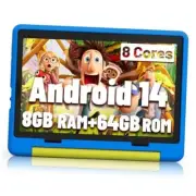 Kids Tablet｜Upgraded Android 14 Tablet 10 inch for Kids with 10.1 Inch Blue