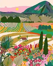 Paint by Number for Adults. DIY Acrylic Painting Kit for Adults Beginner – 16” x 20”with 3 Brushes and Bright Colors Mountain 04