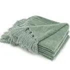 Soft Chenille Throw Blanket for Couch, Cozy Plush Fuzzy Decorative Chenille K...