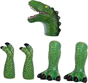 QUMIIRITY 1 Set Dinosaur Hand Puppet Toy Toys Animals Finger Puppets Finger Puppets Animal Finger Puppets Hand Puppets Hand Finger Puppet Vinyl Green