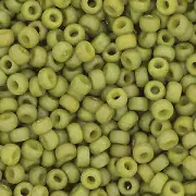 Frosted Opaque Glaze Rainbow Olive Miyuki Seed Beads 6/0 (6-94697-TB)