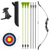 VALYPANOR Bow and Arrow Set for Youth Junior Archery Longbow Training Bow wit...