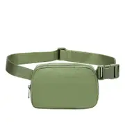 Belt Bag Waist Pack Crossbody Bags Bum Bag for Running Hiking Travel Workout Adjustable Strap for Women,Green