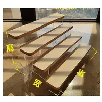 在飛比找樂天市場購物網優惠-公仔 模型 壓克力展示架 實木 樓梯架 透明展示 盒玩 盲盒