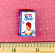 Dollhouse Miniatures Size Vintage Breakfast Rice Crisp Cereal box # DHB