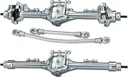 Aluminum Front & Rear Axles Set For 1/10 Axial SCX10 I II RC Crawler Car Upgrade Accessories(Titanium)