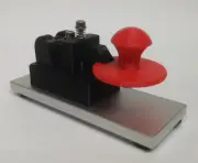 Black-Red Navy Morse Code Straight Key With Aluminum Base
