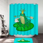 Frog Queen Shower Curtain