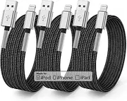 3 Pack for [Apple MFi Certified] iPhone Power Cable, Lightning to USB Cable 3 Feet, Fast Apple Charging Power Cord 3 Foot for iPhone 14 Pro Max/13 Pro Max/12 Mini /11 Pro/11/XS/XR/8/7/6s/6/5S/iPad/Air