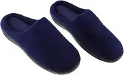 [LALADEFIEE] 1Pair Home Slippers for Men and Women Classic Memory Fleece Closed Toe Slippers Non Slip Design for Indoor Use Comfortable Household Footwear for Home