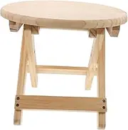 Ciieeo 1Pc Folding Wooden Step Stool for Home Use Low Height Shoe Changing Stool Lightweight Collapsible Footstool for Kitchen Living Room Sturdy Design Convenient Practical
