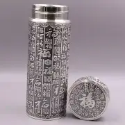 Fine Silver Pure 999 Vacuum Cup Bless Insulated Water Bottle Healthy Cup 280ML