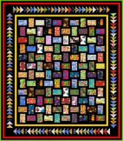 WITH MY LITTLE EYE - 81"x71"- Quilt-Addicts Precut Patchwork Quilt Kit Kng Sgle*