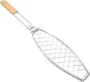 Ciieeo Grilled Fish Clip BBQ Grill Basket Barbecue Net Grilling Mesh Rack for Camping Parties