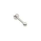 14k Solid White Gold Labret Stud Piercing