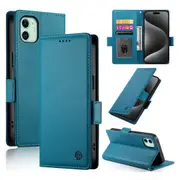 Wallet Case for IPhone 11,Slim Protective Shockproof Case With Card Holder,Premium PU Leather Kickstand-Blue
