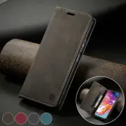 For Samsung Galaxy A30s/A40/A50/A70 Slim Leather Wallet Case Magnetic Flip Cover