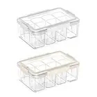 Transparent Box for Collecting Cards and Toy 12 Dividers Card Storage Container