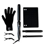 H2D X3 Professional Ceramic Hair Curling Wand (Black)
