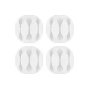 Goobay Cable Management 3 Slots, 4-piece set in white