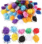 HOMOBABE 100pcs Fluffy Pom Poms for DIY Crafts Decorations for Projects Garland and Creative Artworks