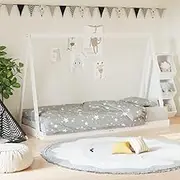 Kids Bed Frame White 90x190 cm Solid Wood Pine,Cots & Toddler Beds 19.9KG-834532